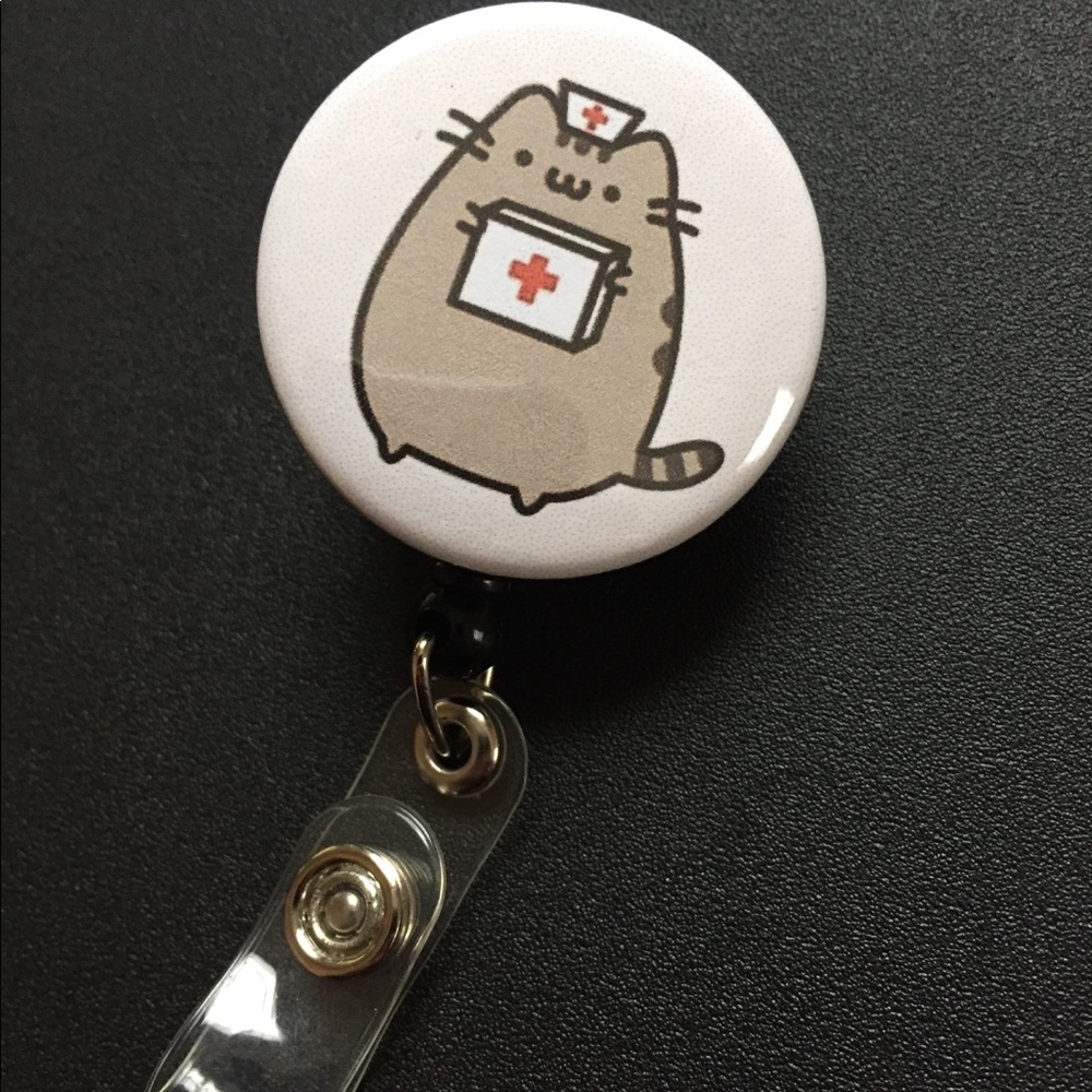 COPY - Nurse Pusheen ID Retractable Badge Reel Sw…